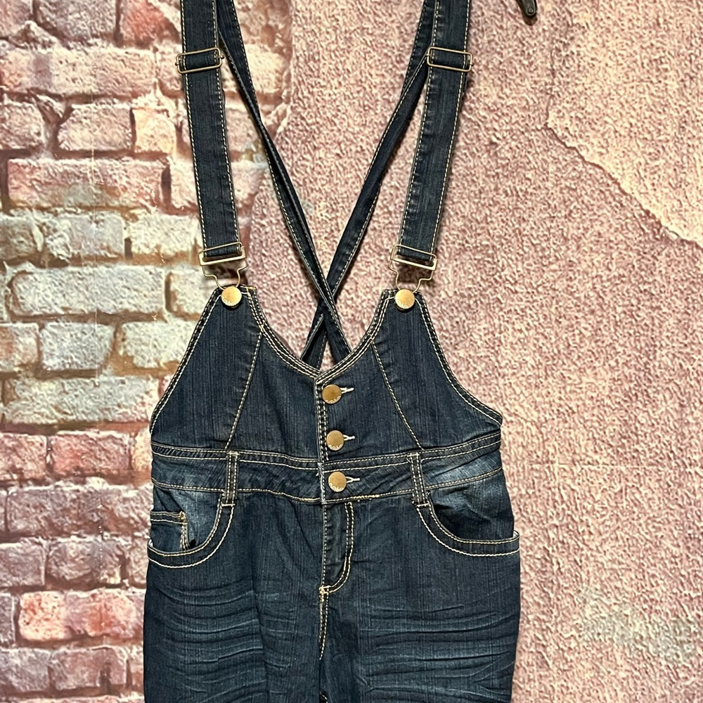 No Boundaries Juniors Overall Stretch Jeans Size 13